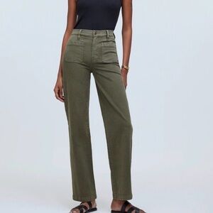 Madewell The Emmett Wide-Leg Full-Length Pant in Garment Dye
